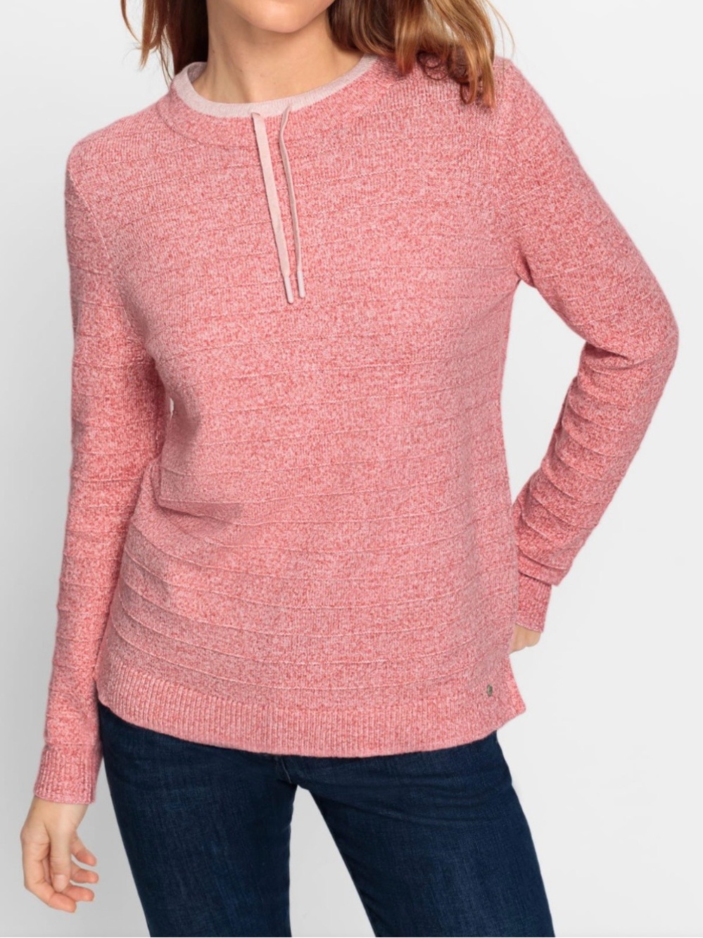 Olsen Henny Coral Pink Pullover Cozy Knit Sweater Size 12